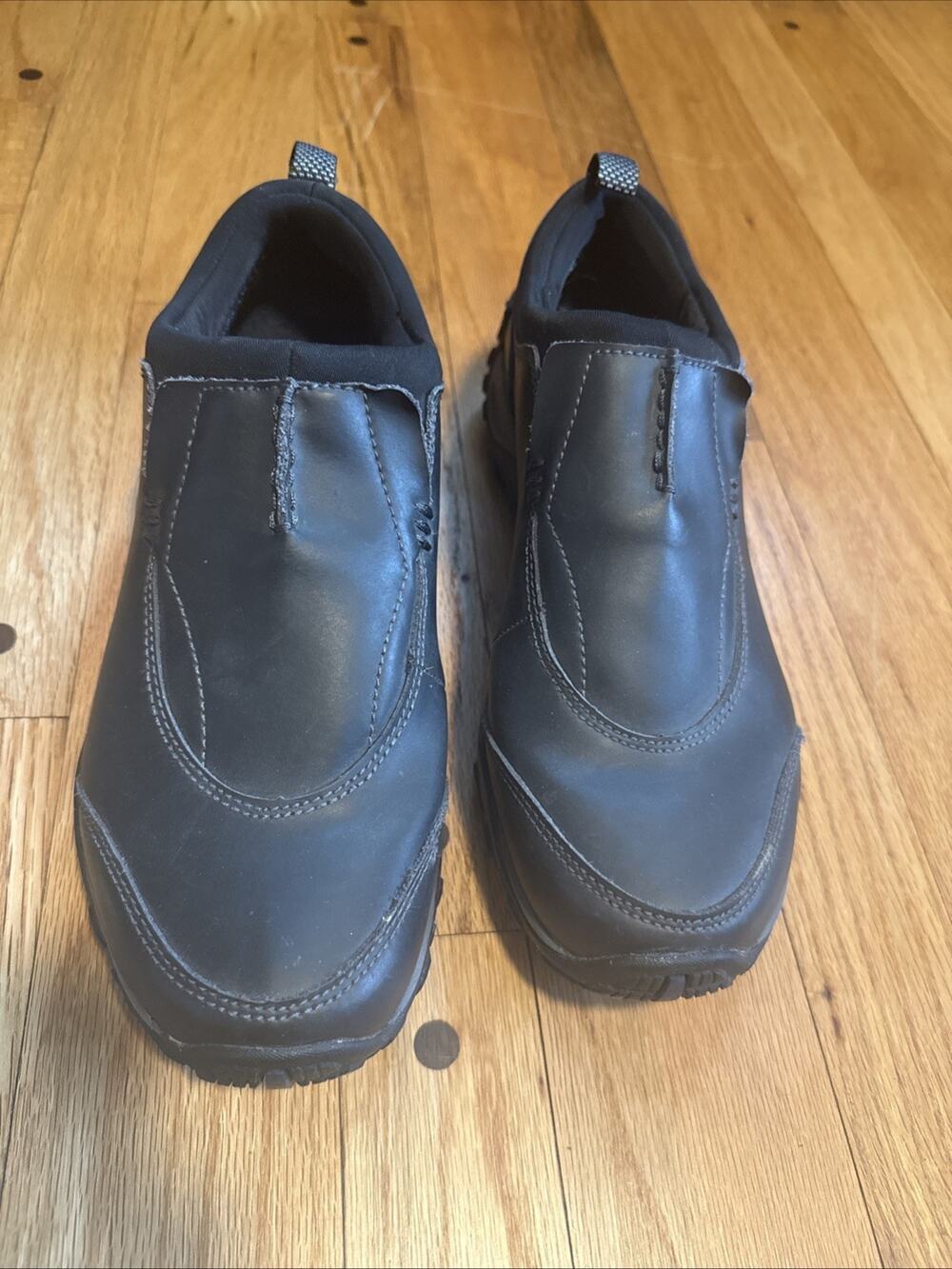 Merrell Bellot Moc Black Leather Slip On Hiking Shoes Mens Sz 8.5